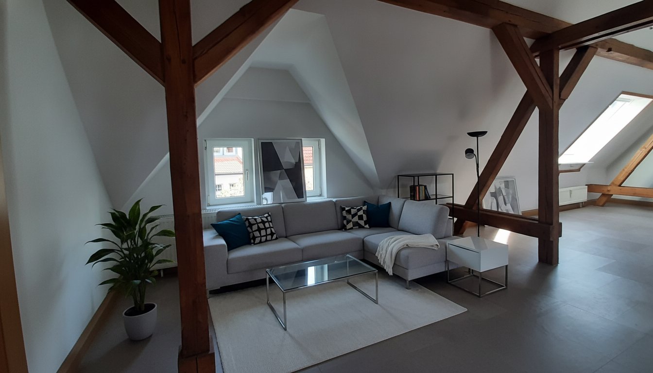 Charmante 2-Zimmer-Dachgeschosswohnung mit Tageslichtbad Charmante 2-Zimmer-Dachgeschosswohnung mit Tageslichtbad
